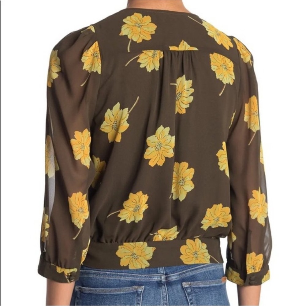 Madewell Effie Floral Woven Wrap Top Size Small - Picture 2 of 7